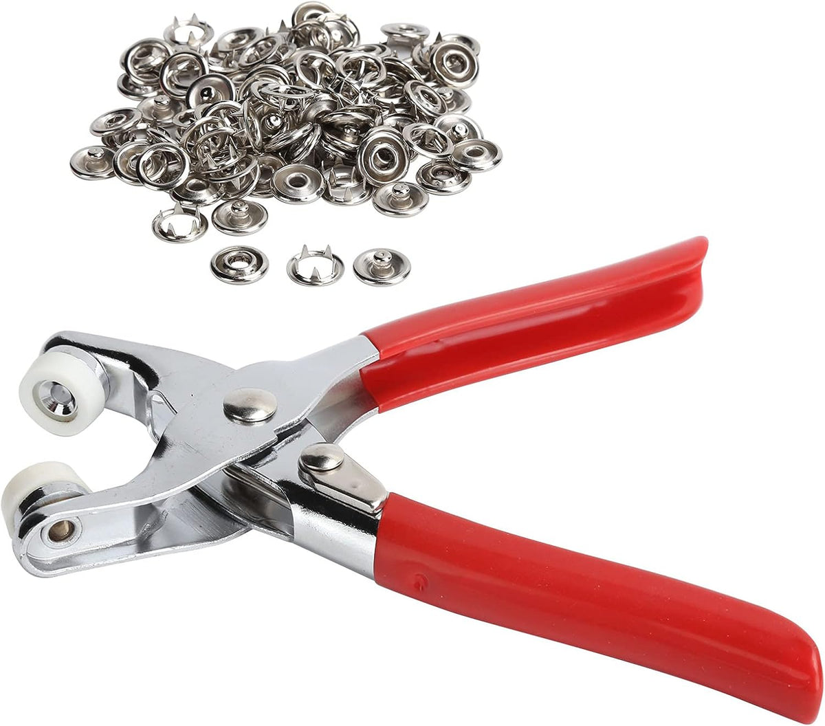 Kit Pinza Bottoni a Pressione + 100 Bottoni Metallici